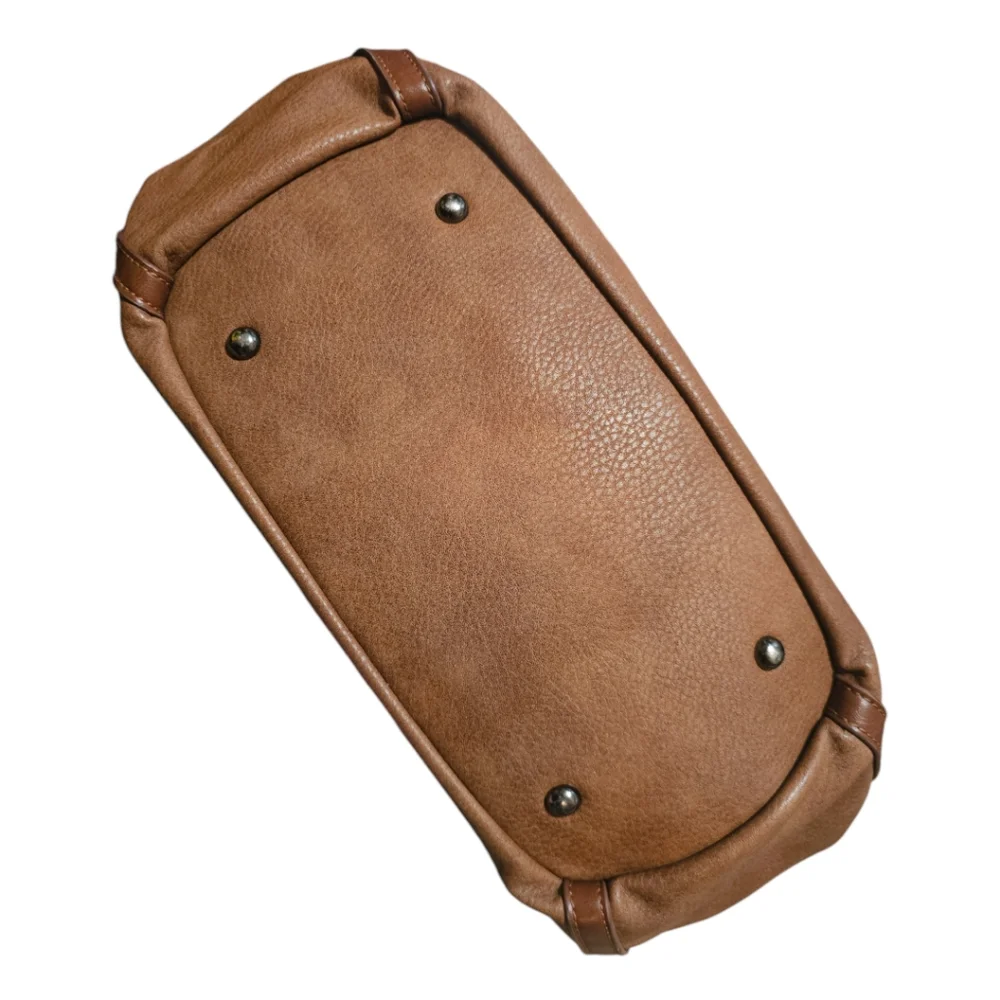 Moda Luxe Leather Handbag with removable strap
